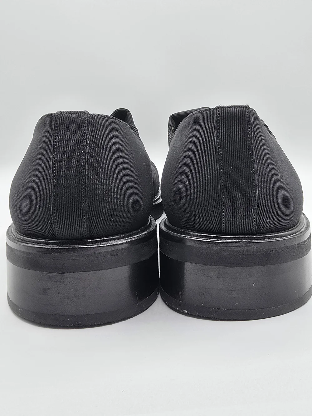 Mezlan Valparaiso Black Ribbed Fabric Formal Slip-On Loafers Size 11